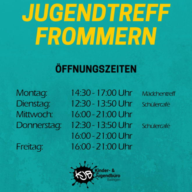Jugendtreff Frommern – Kinder- & Jugendbüro Balingen